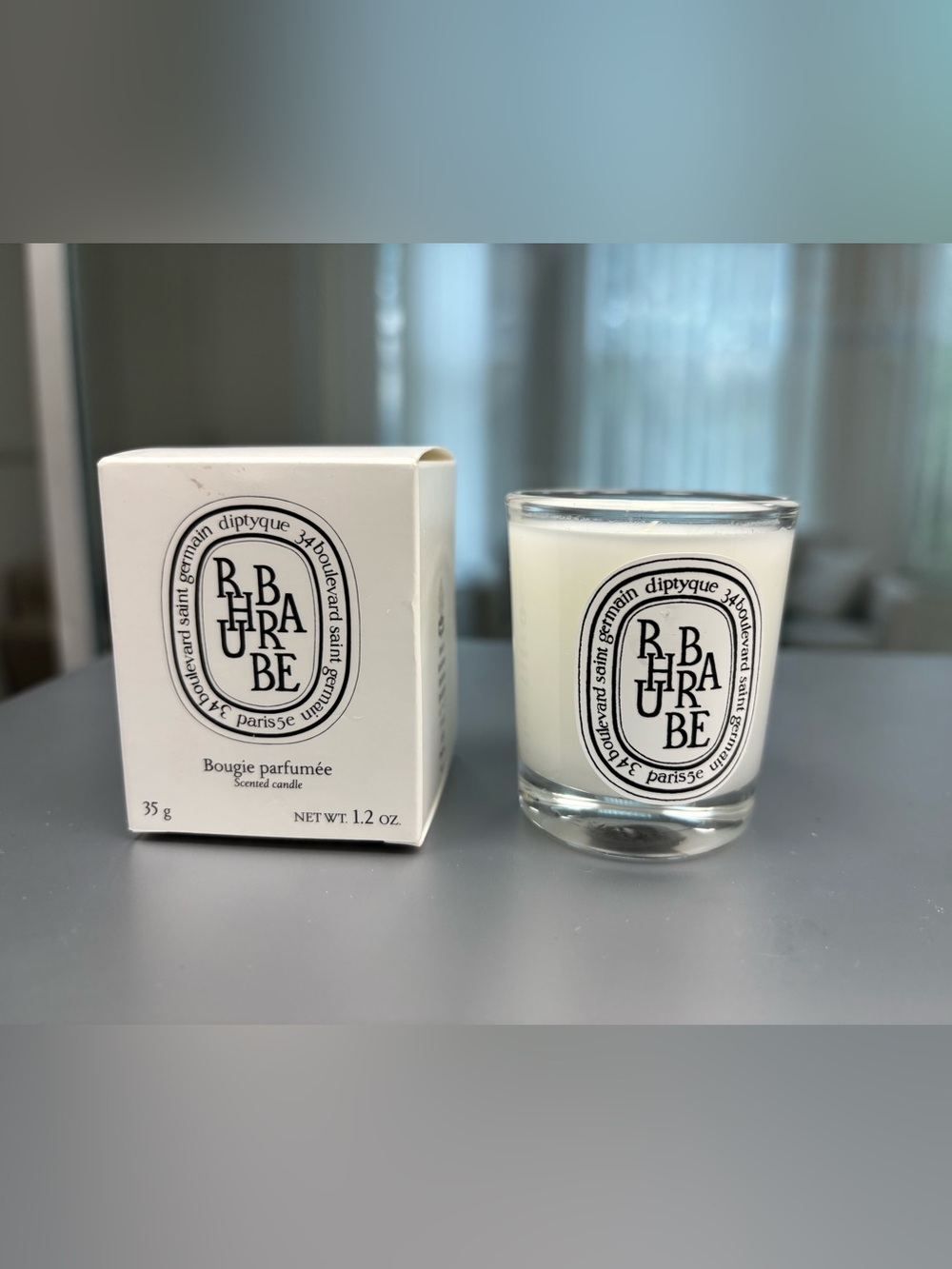 ✨ Diptyque rhubarb Mini Scented Candle🕯️ Fresh • Fruity • Elegant Home Fragrance